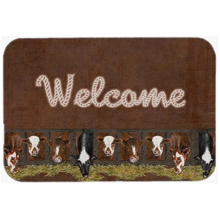CAROLINES TREASURES 7.75 x 9.25 In. Welcome Mat With Cows Mouse Pad- Hot Pad Or Trivet SB3058MP